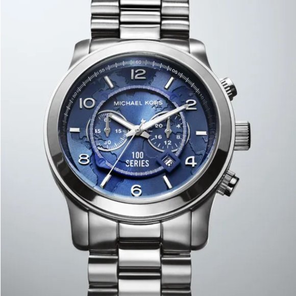 Michael Kors Watch Hunger Stop Runway Silver-Tone Watch - Picture 1 of 12